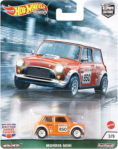 Miniatura 4 de Hot Wheels Vehículos de leyendas del circuito cultural del automóvil para niños de 3 años en adelante, colección premium de vehículos a escala 1:64