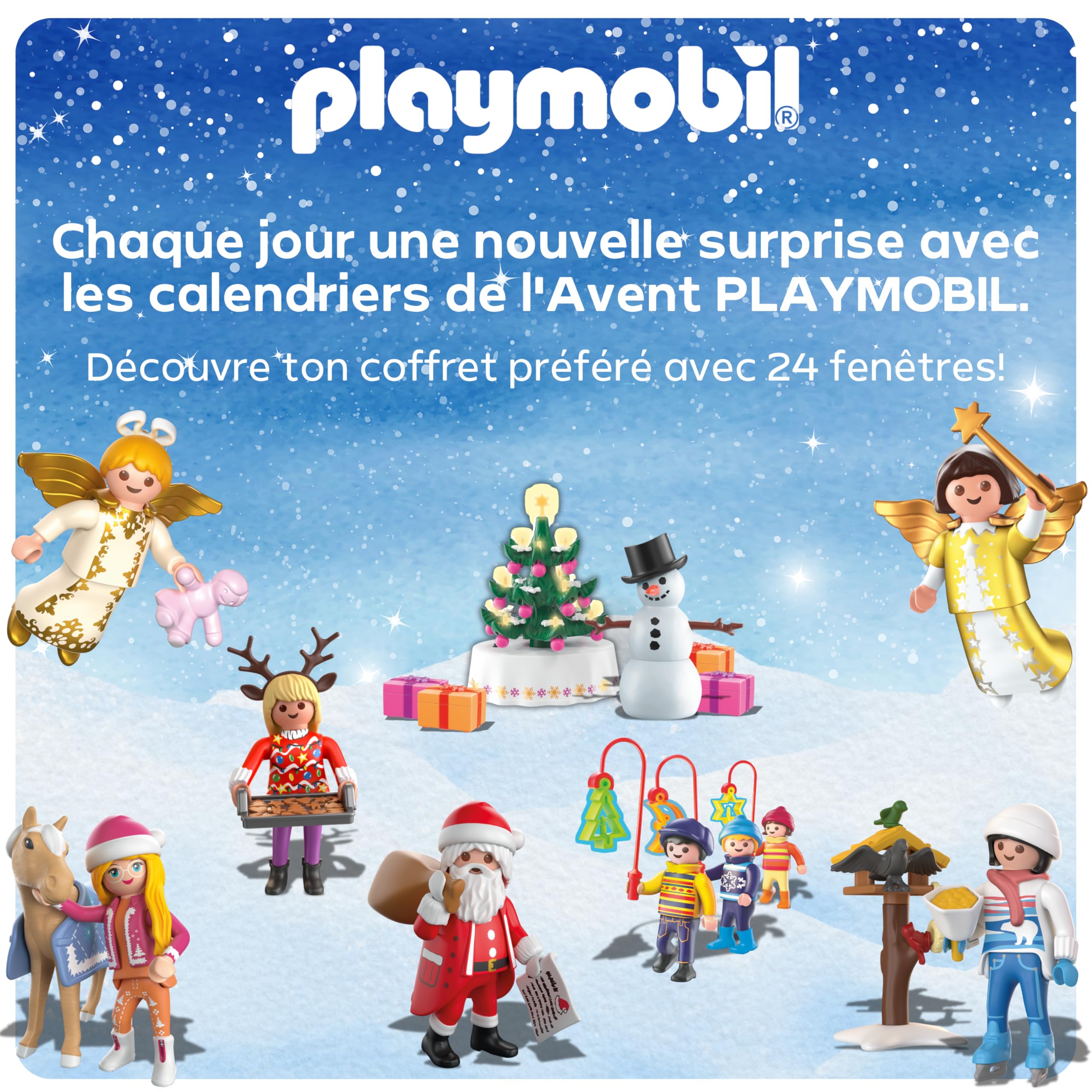 Playmobil 71088 Calendrier de l'Avent : pâtisserie de Noël- Christmas - La magie de Noël - 24 surprises Noël - Maison
