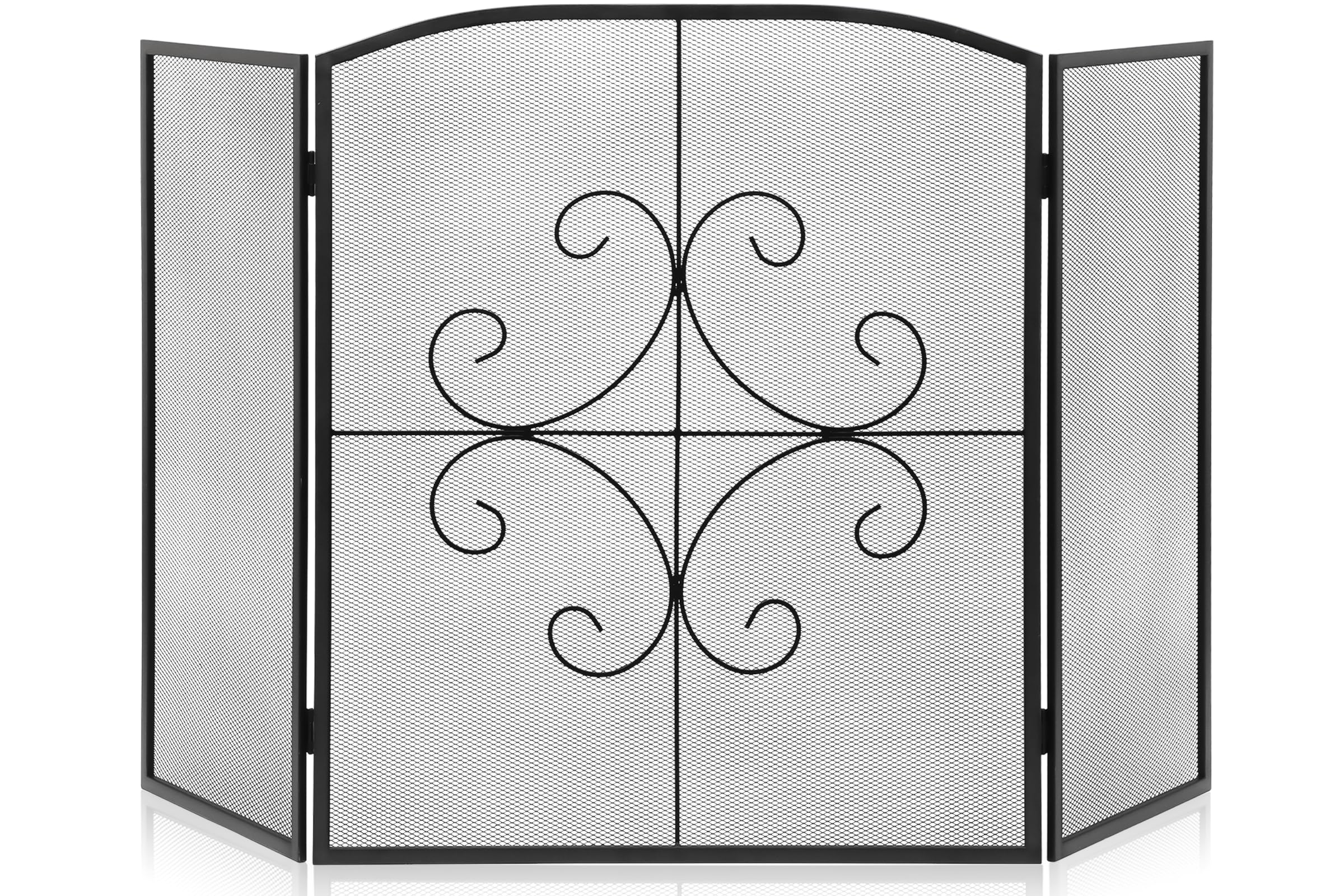 Photo 1 of (USED) Gtongoko 3 Panel Fireplace Screen 48" W x 29" H Wrought Iron - Black