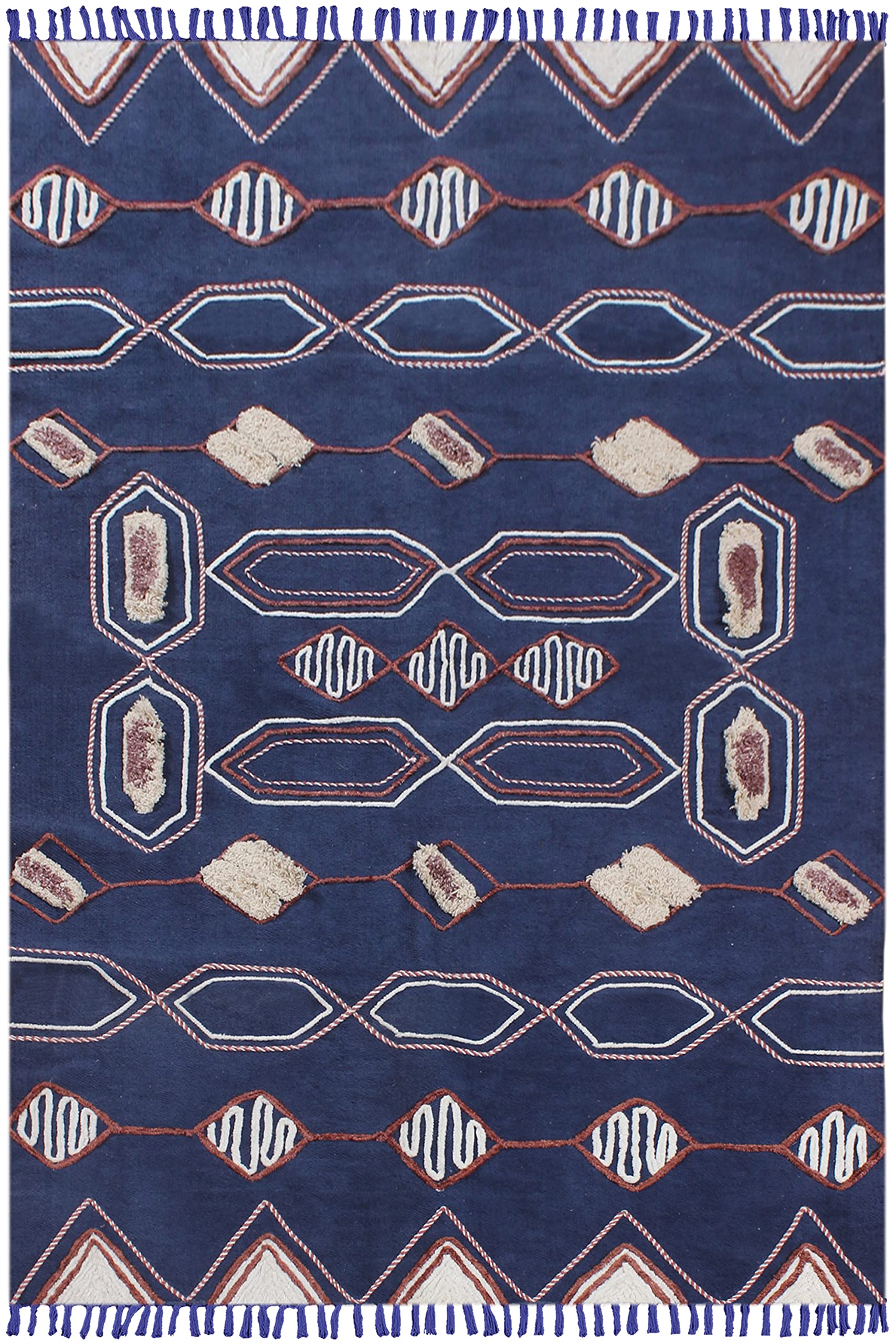 Tapis indien fait main imprimé kiliim pour une maison pleine d'âme