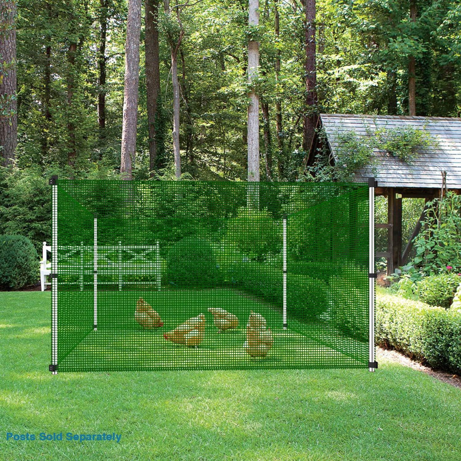 Patio Fence Privacy Screen Mesh Netting for Garden Backyard Fencing Guard for Rabbits Pets Dogs Deck Railing Balcony Safety Barrier Snow Fence 3'H x 3'L Green