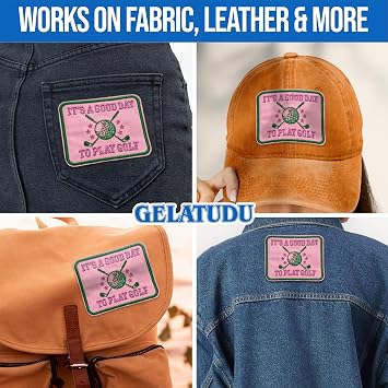 Its A Good Day to Play Golf Patch 3 Inches Golf Clubs, Professional Golfers, Hook and Loop Embroidery Fabric Applique Patches for Bags Vest Dog Harness, Tactical Military DIY Accessories Gifts