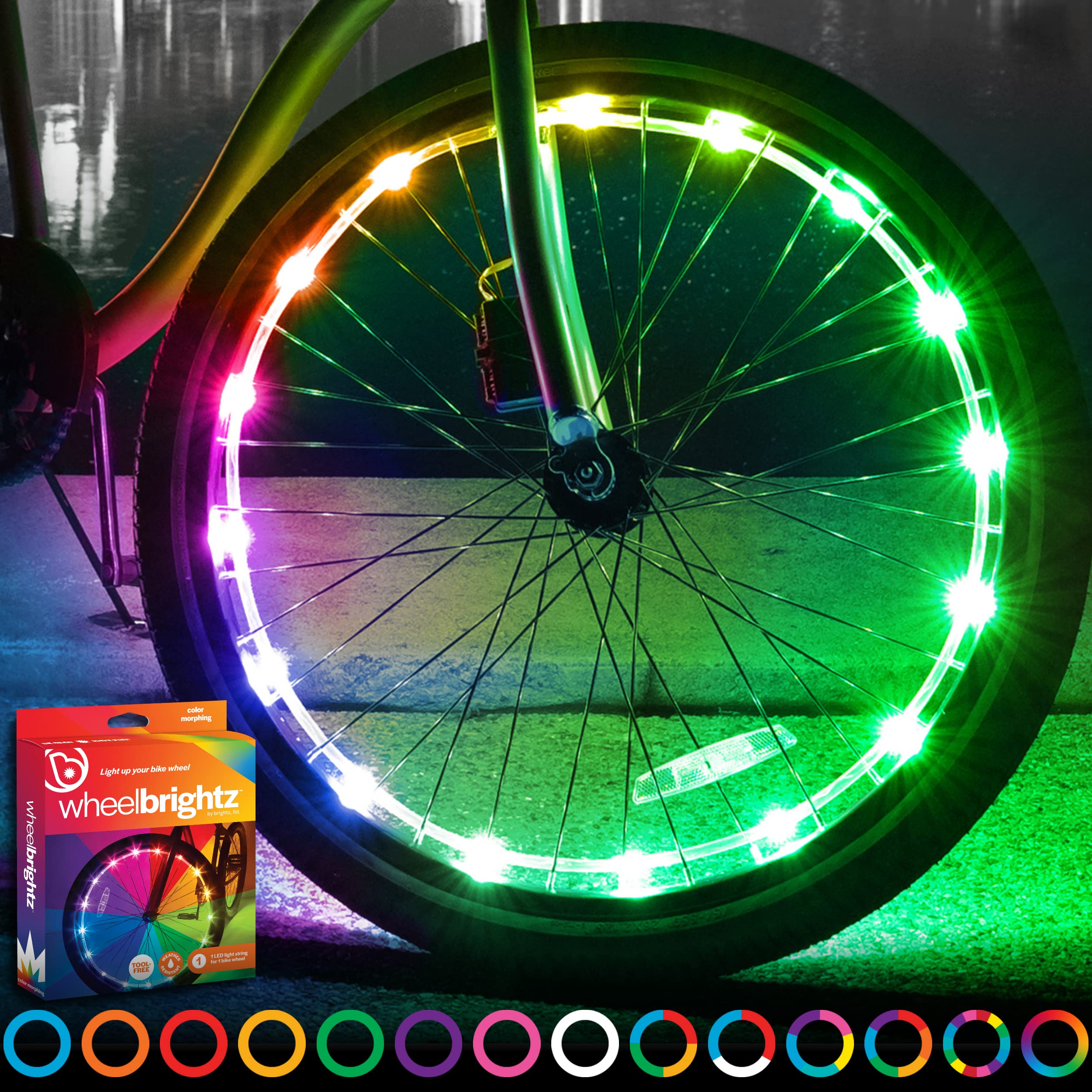 BrightzBrightz Wheel Bicycle Lights, Color Morphing