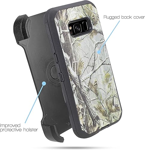 Miniatura 2 de Funda para teléfono Samsung Galaxy S8 de 5.8 pulgadas, funda de cristal con clip, soporte para patadas, capas de armadura, agarre lateral, protector