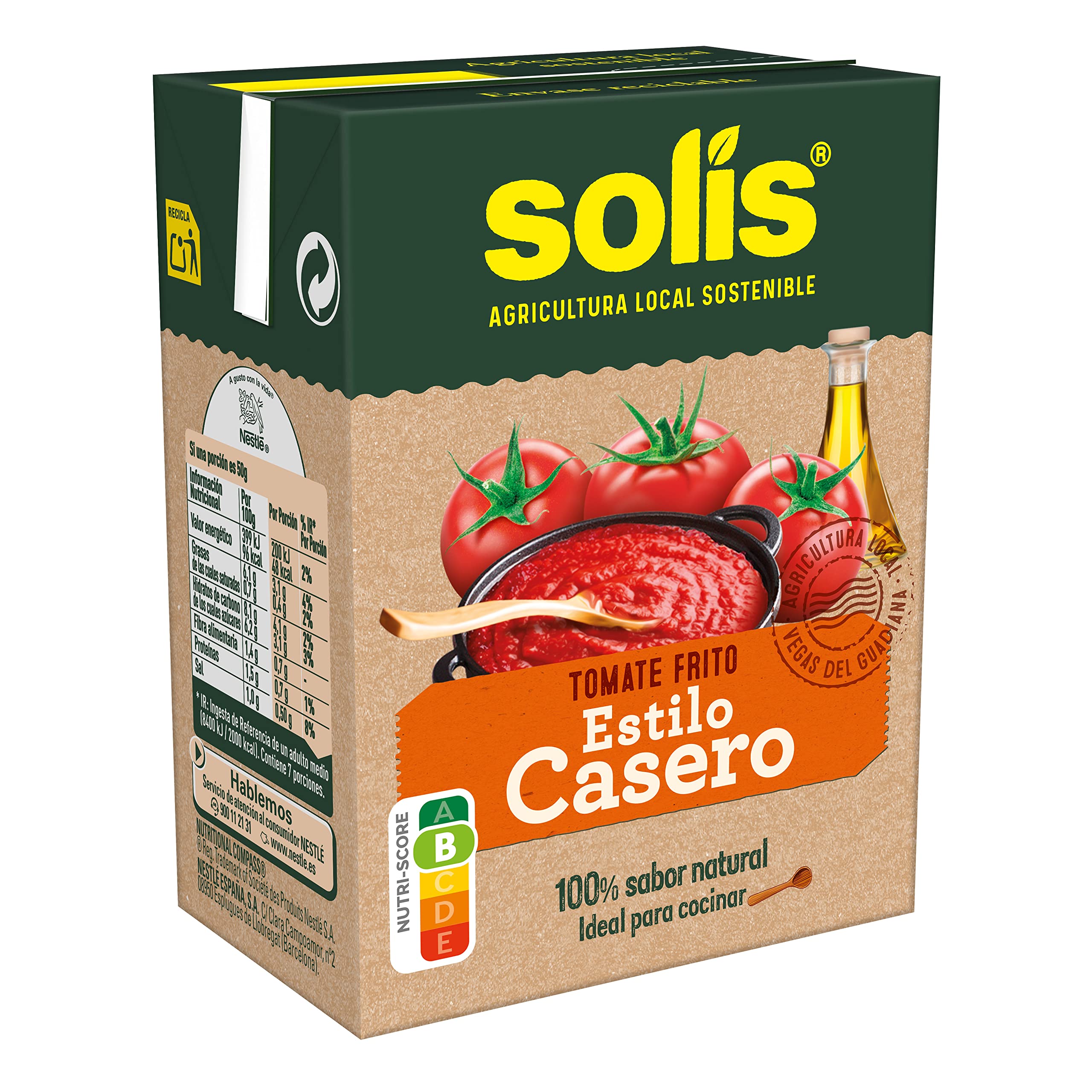 SOLÍS Tomate Frito Estilo Casero Brick - Sin Gluten - 350g