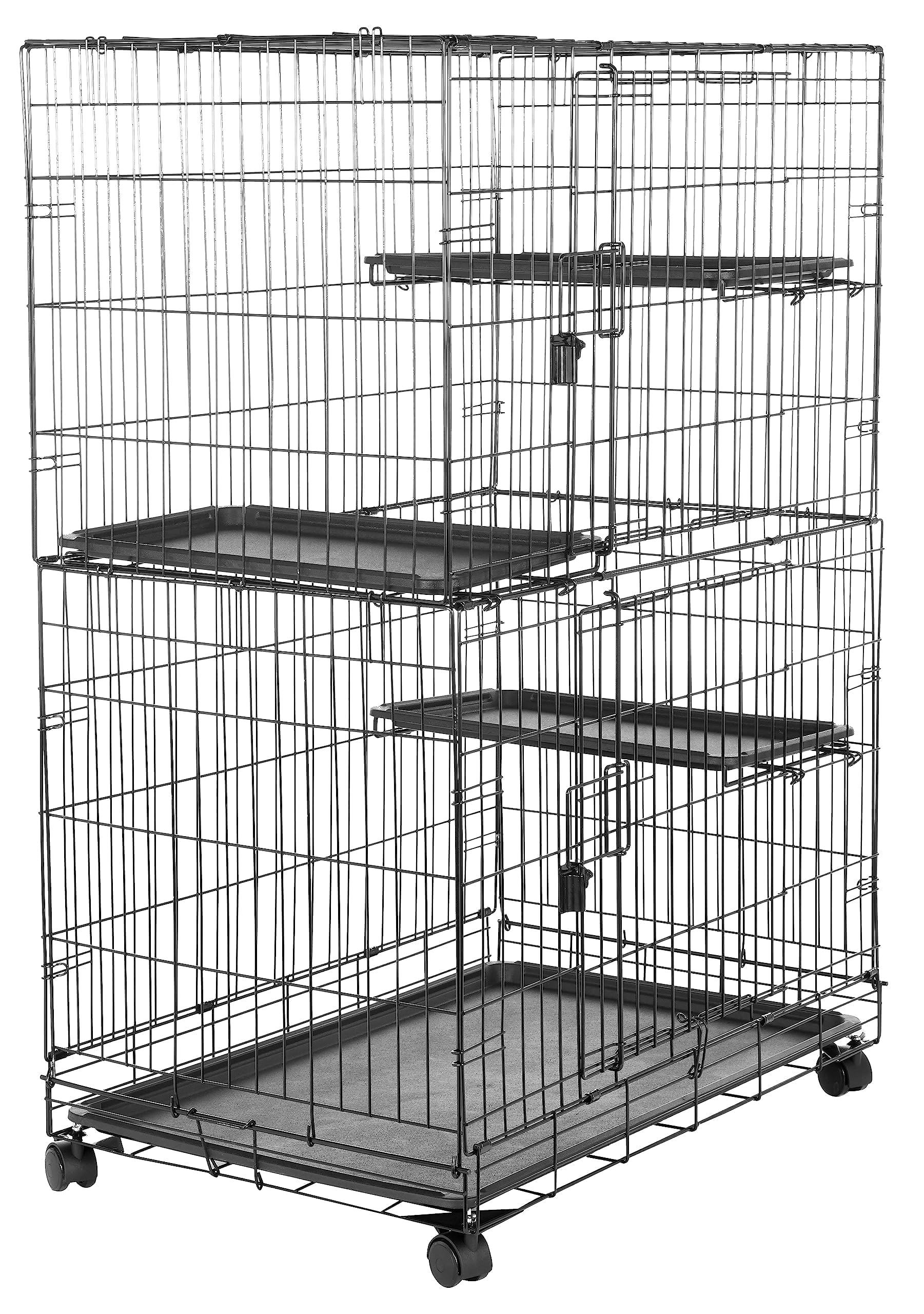 Amazon.co.jp: 猫ケージ キャットケージ 大型 3段 91L x 57W x 129H cm
