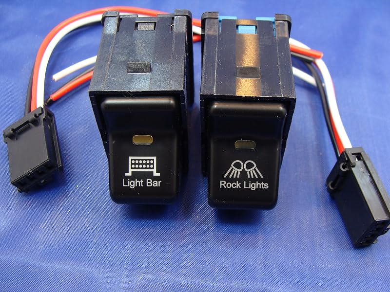 Par de interruptores tipo rocker GCD para Jeep Wrangler TJ Sport Rubicon – 1997 a 2006