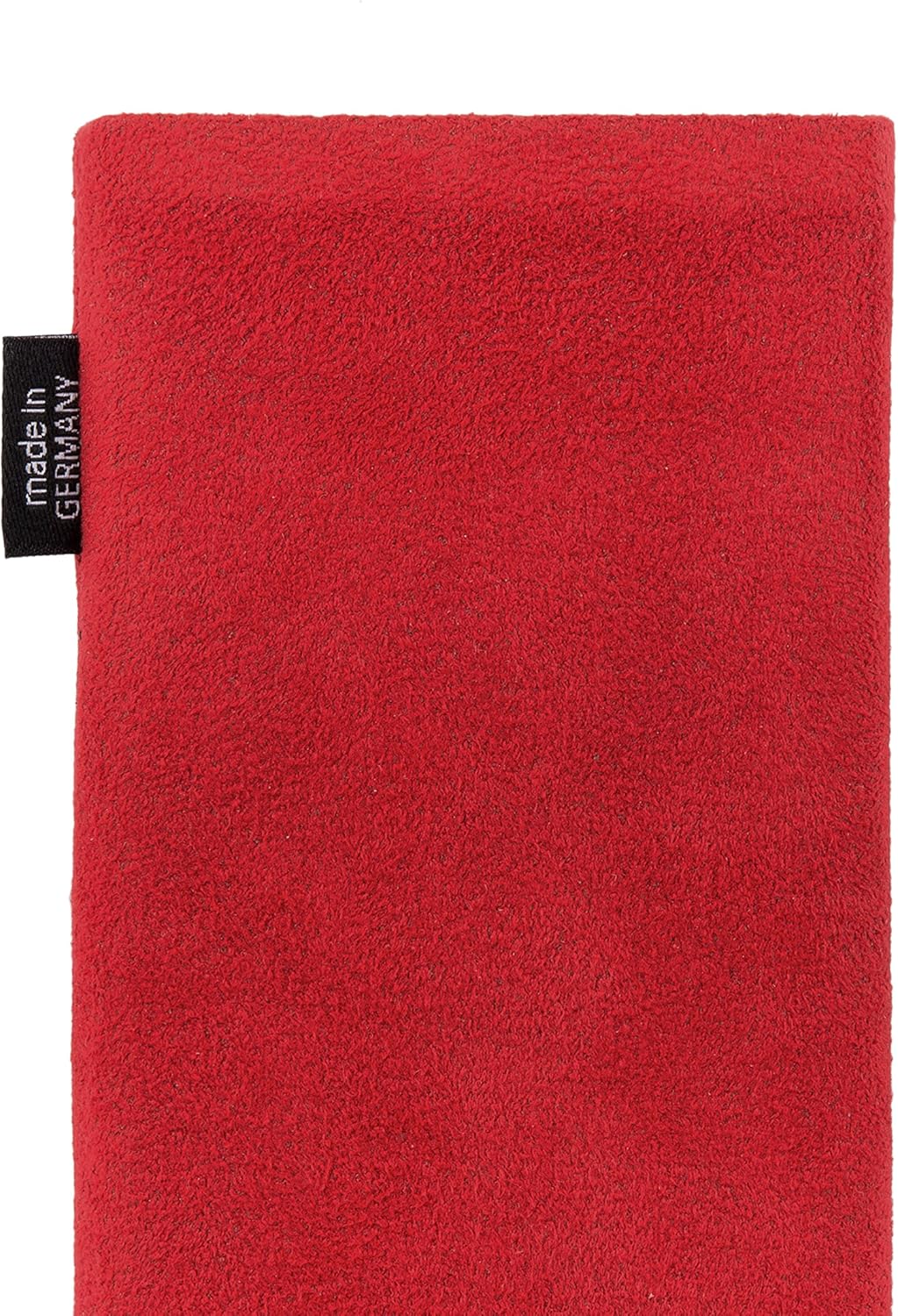fitBAG Classic Red Custom Tailored Sleeve for Nokia Lumia 820. Genuine Alcantara Pouch with Integrated Microfibre Lining for Display Cleaning