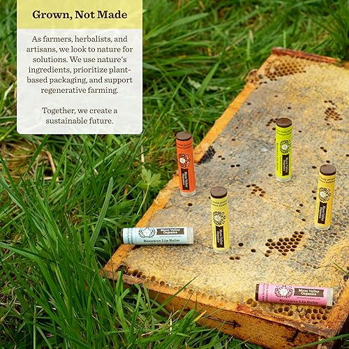 Miniatura 4 de Moon Valley Organics Bálsamo labial de cera de abejas para hidratar labios y cutículas (VELVETY VANILLA, paquete de 6)