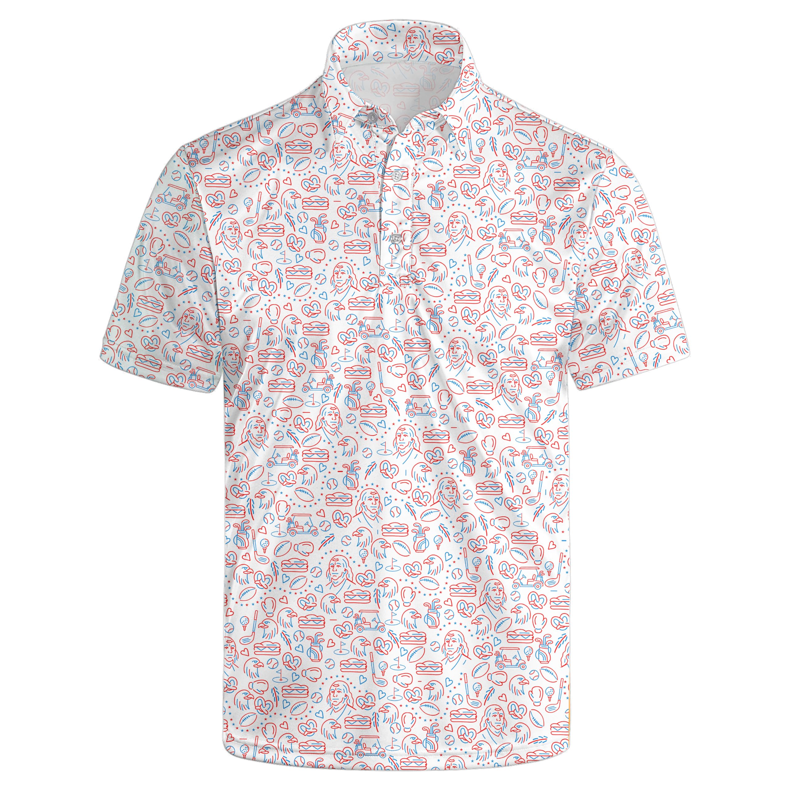 Mens Funny Golf Polo Shirts Short Sleeve Quick Dry Polo Shirts