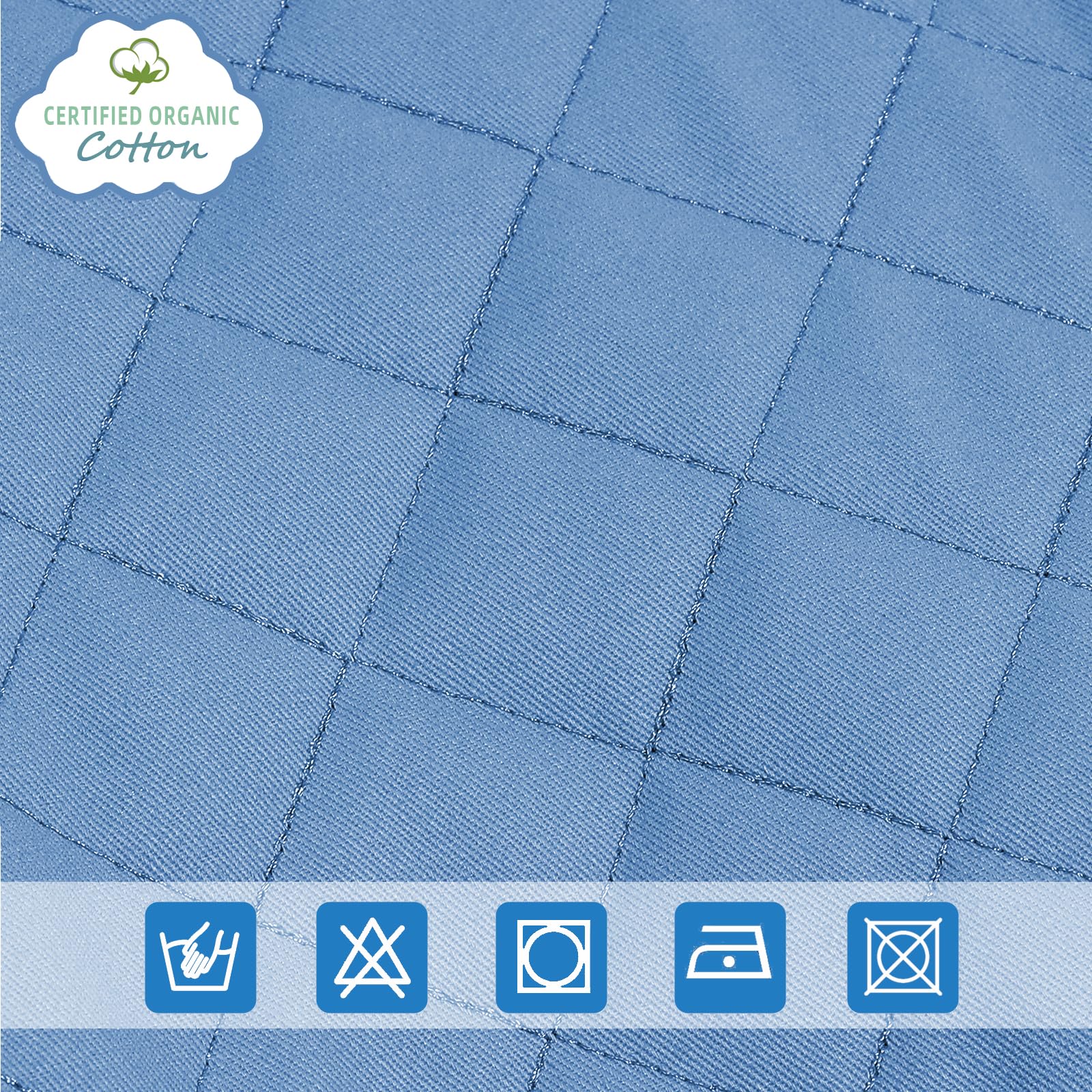 iGRATENS Siège en tissu pour transat | Housse pour transat Baby Bjorn Balance Soft & Bliss, 100 % coton, douce pour la peau, lavable en machine, bleu