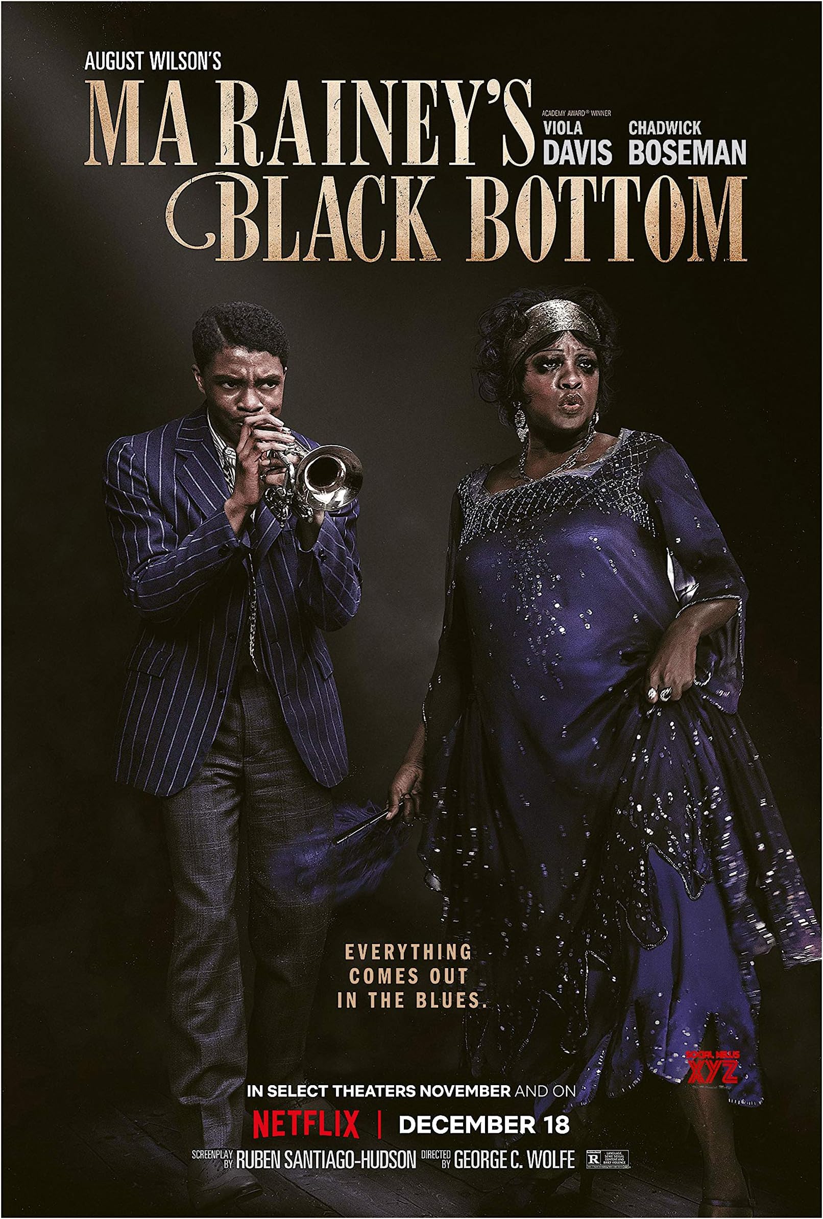 Ma Rainey's Black Bottom Movie Poster Print Photo Art Viola Davis  Chadwick   Boseman  Size 24x36#1