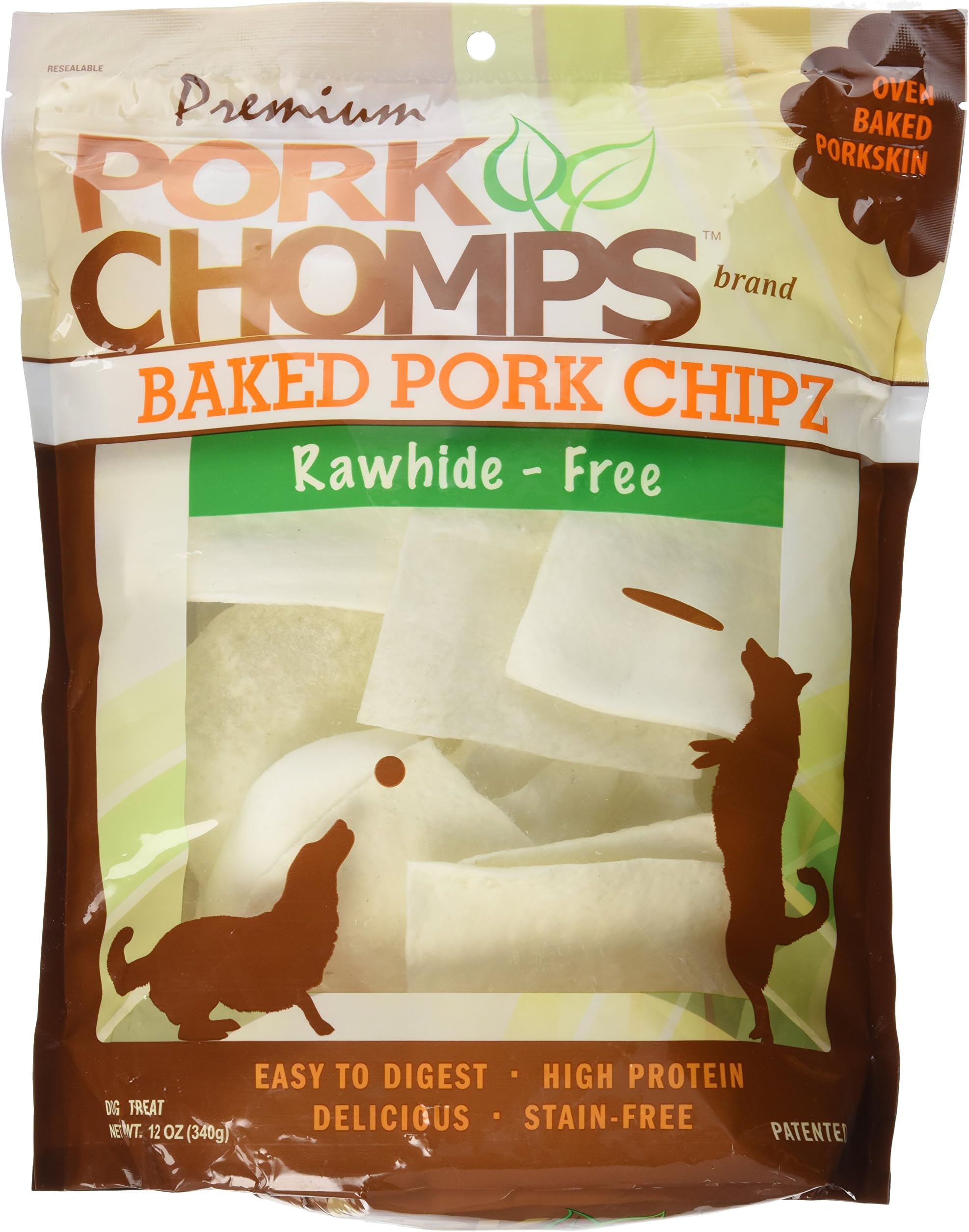 (Premium Pork Chomps Baked Chips) - Scott Pet Products - Custom Bundle - Premium Pork Chomps Baked Chips AND Premium Pork Chomps Roasted Pork Ears