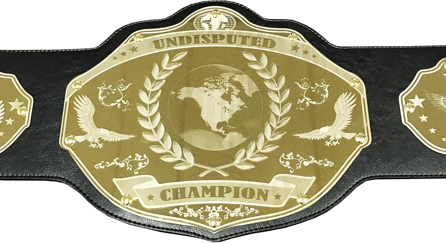 Undisputed Belts Universal Championship Belt - Custom Banners - Custom Banner Text and Colors - 2 Day Production