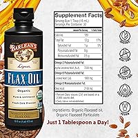 Vista 13 de Barlean's Lignan Aceite de linaza de semillas de lino prensadas en frío, 7,230 mg de ácidos grasos ALA Omega-3 para mejorar la salud del corazón