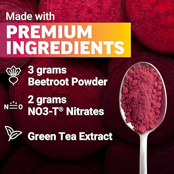Force Factor Total Beets Energy Drink Mix, Superfood Beet Root Powder