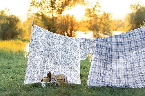 Miniatura 14 de Laura Ashley Home - Sábanas Queen, juego de ropa de cama de franela de algodón, cepillado para mayor suavidad y comodidad (Vanessa, Queen)