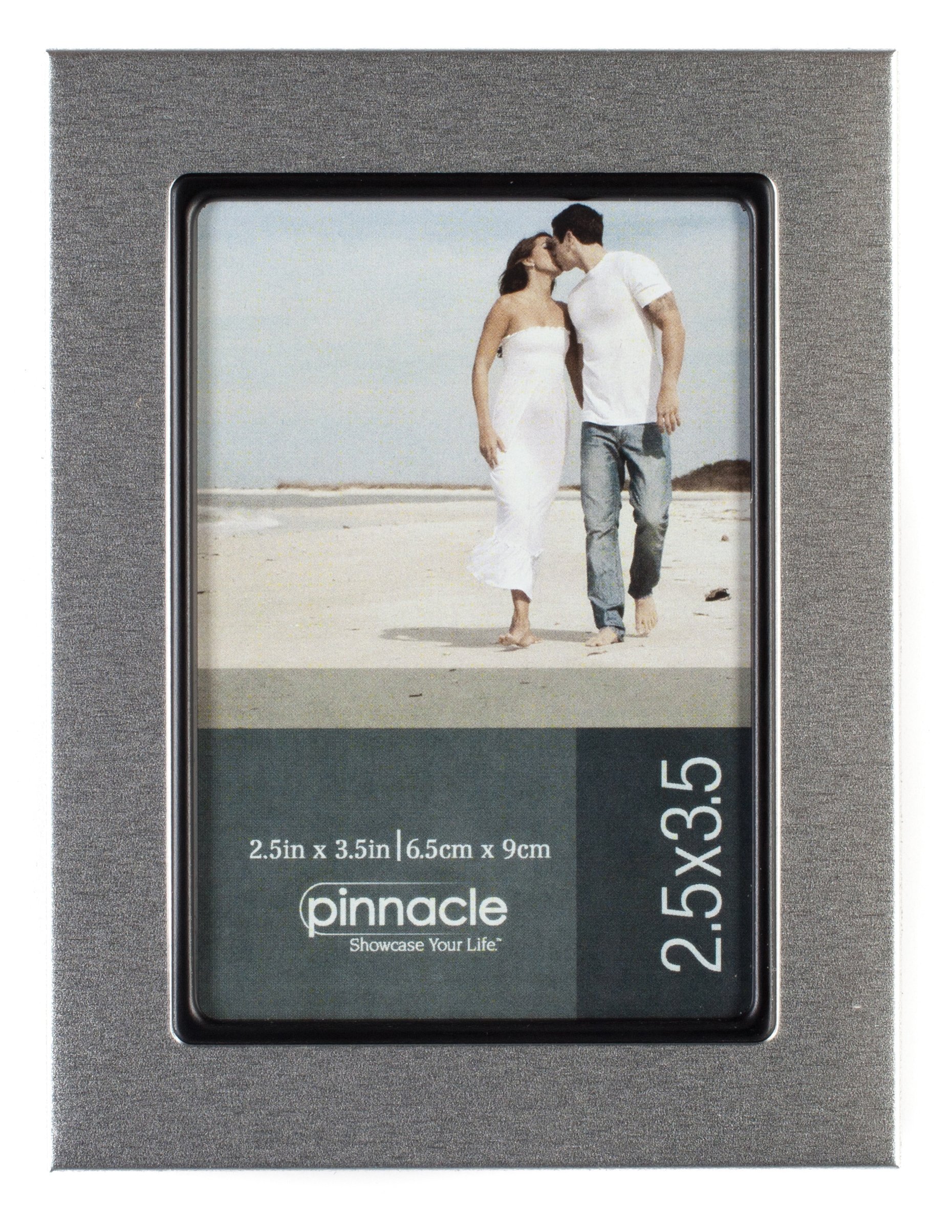 Pinnacle Frames Silver Desk Frame with Black Lip, 2.5 inch by 3.5 inch
