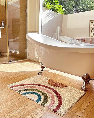 Miniatura 2 de Alfombras de baño grandes para baños grandes  Alfombras de baño asequibles  Alfombra de baño con patrones coloridos  Alfombra de baño gruesa y