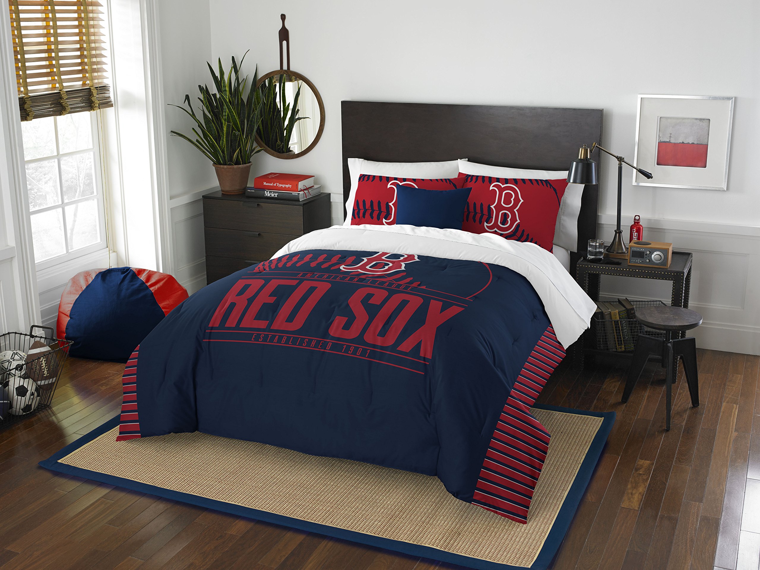 Officially Licensed MLB Full/Queen Grand Slam Comforter & Sham Bedding, Soft & Cozy, Washable, Throw