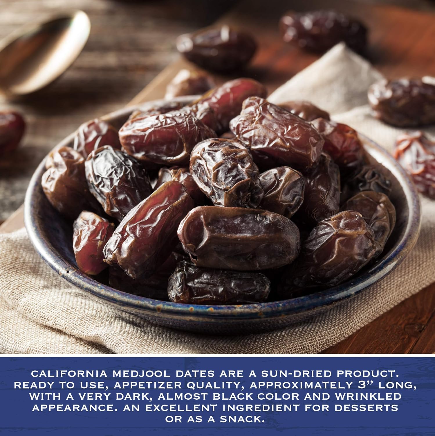 Traina Home Grown California Sun Dried California Medjool Dates - Healthy, No Added Sugar, Non GMO, Gluten Free, Kosher Certified, Vegan, Packed in Resealable Pouch (2 lbs)