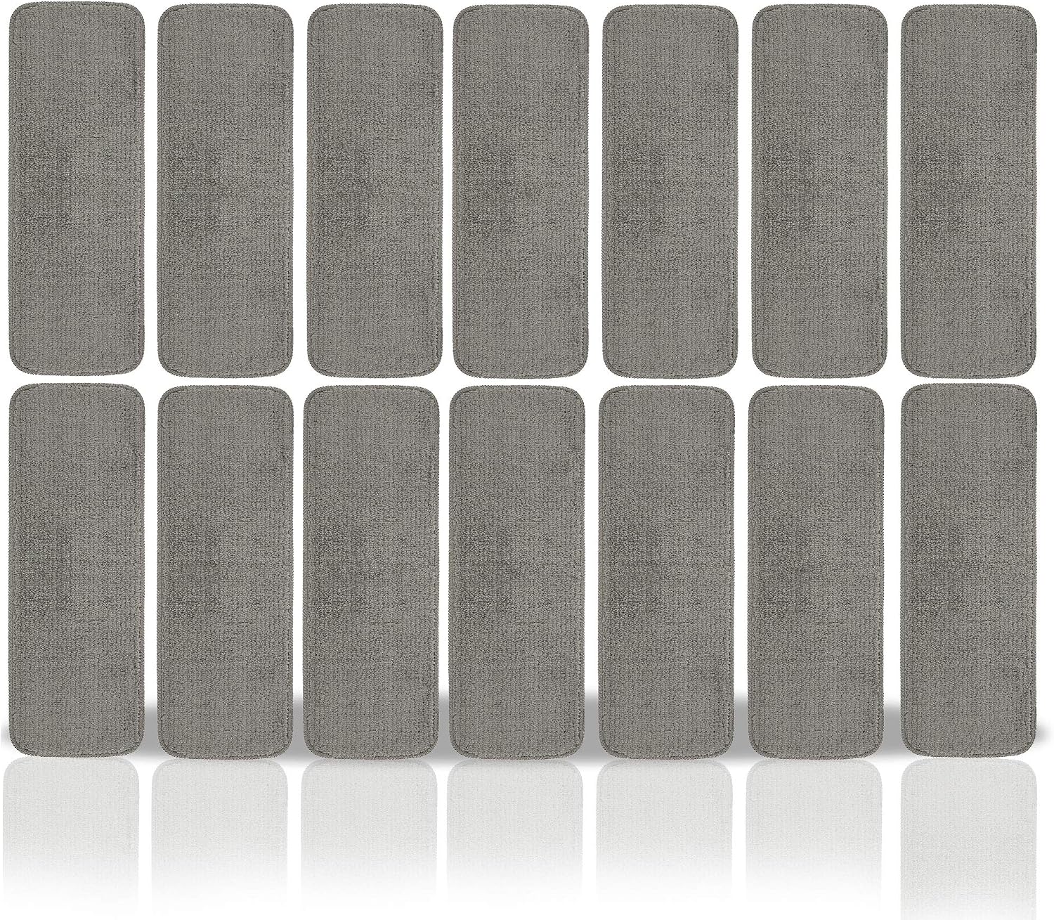 Buy 1 get 1 Sweet Home Stores Soft Rubberback Stair Treads, 9 x 31 Pack of 14, Grey