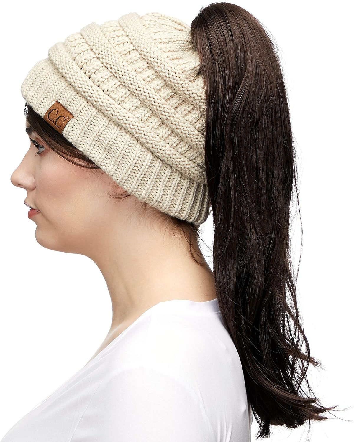 CC Classic Winter Fall Trendy Chunky Stretchy Cable Knit Beanie Hat
