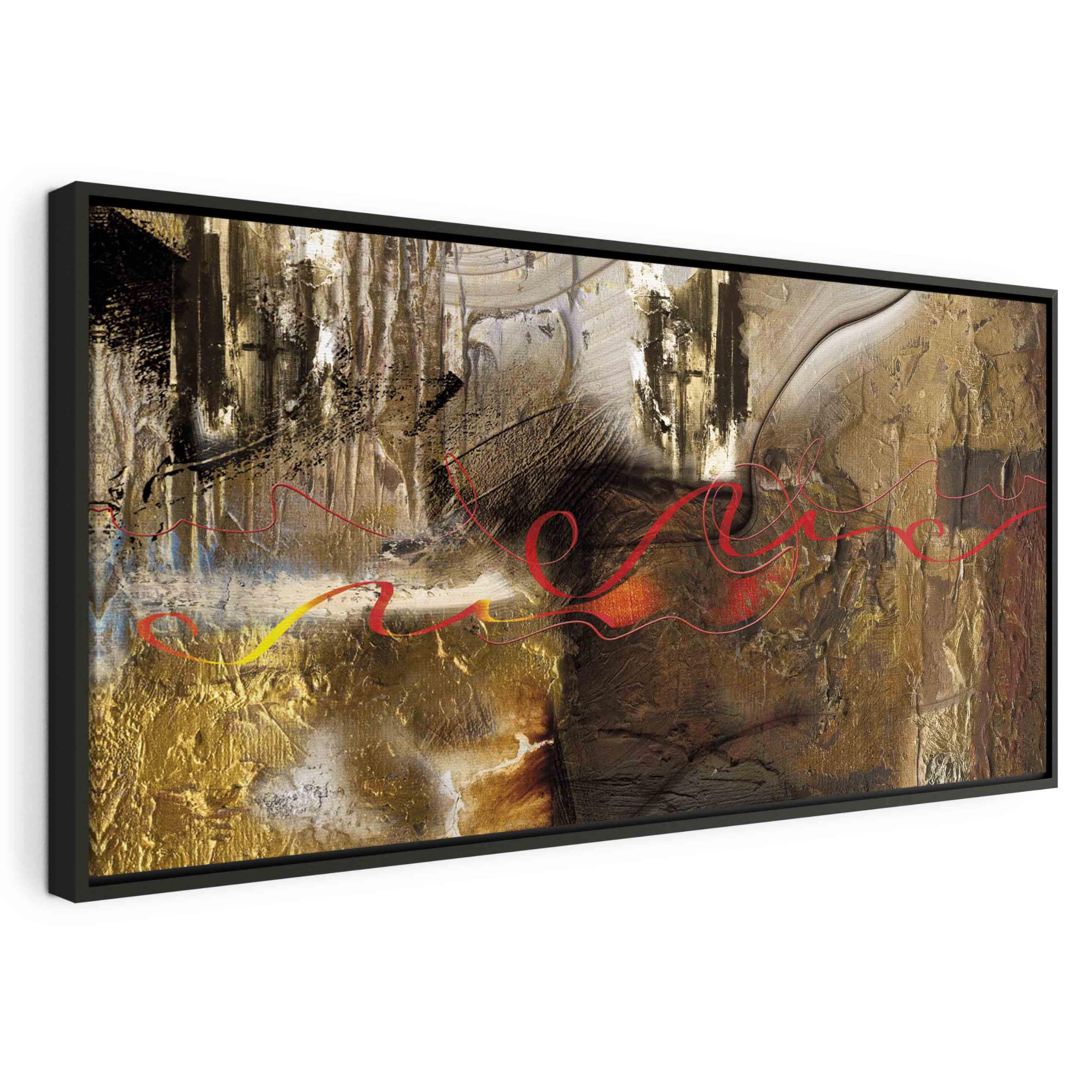 murando - Grand Tableau avec Cadre Chambre, Ombre Mystérieuse, 120x60 cm