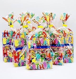 Partyangels 30 x HAPPY BIRTHDAY unisex pre filled party bags with favours and sweets for boys and girls