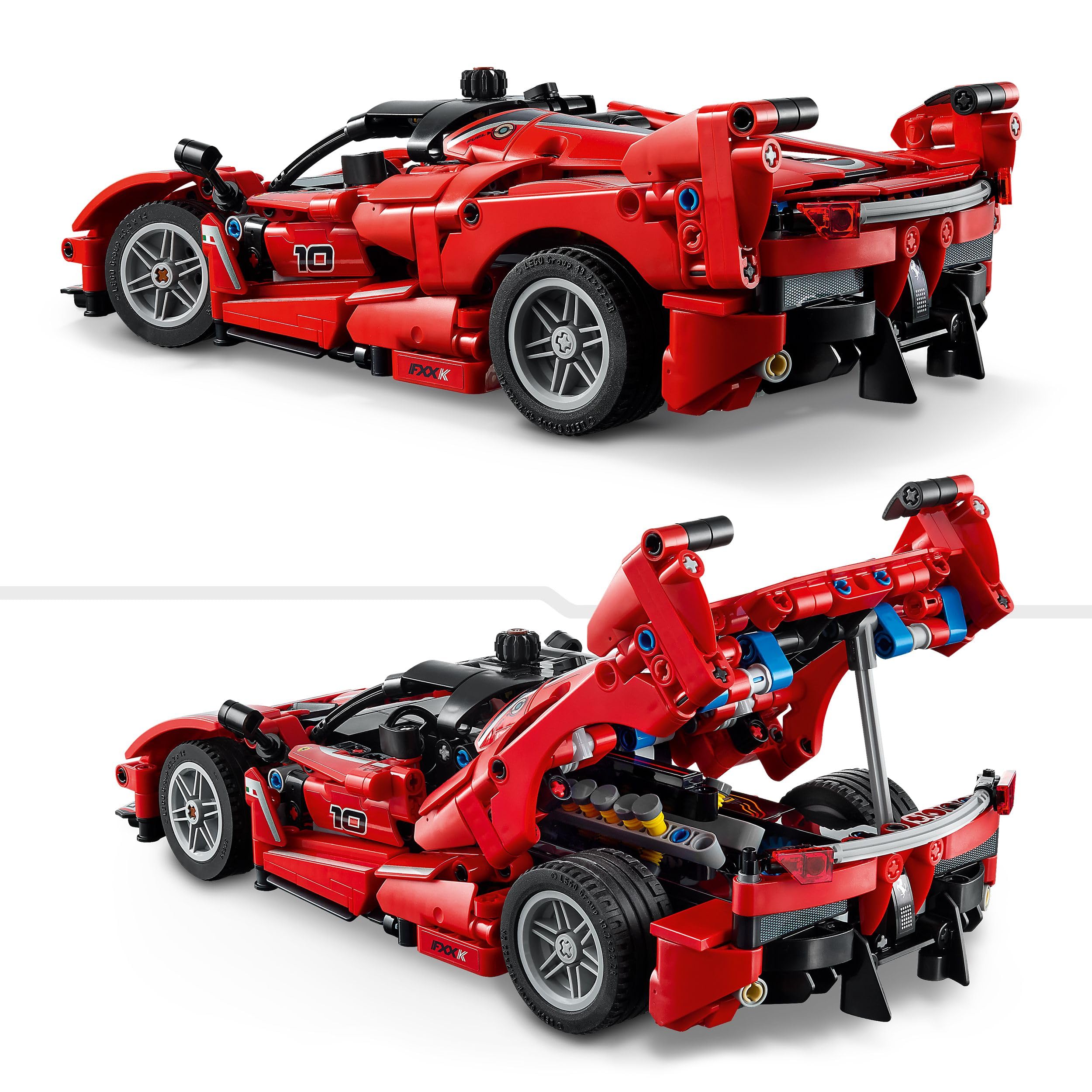 LEGO Technic Ferrari FXX K Race Car Toy, Play & Display Model Building Kit with V12 Engine, Differential and Moving Pistons - Image 4