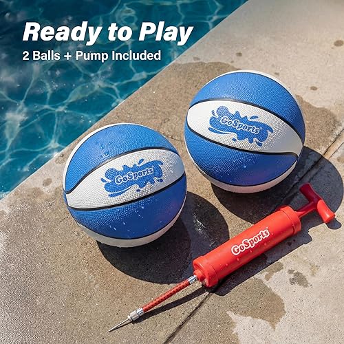 Miniatura 6 de GoSports Water Basketballs 2 Pack - Choose Between Size 3 and Size 6, Great for Swimming Pool Basketball Hoops