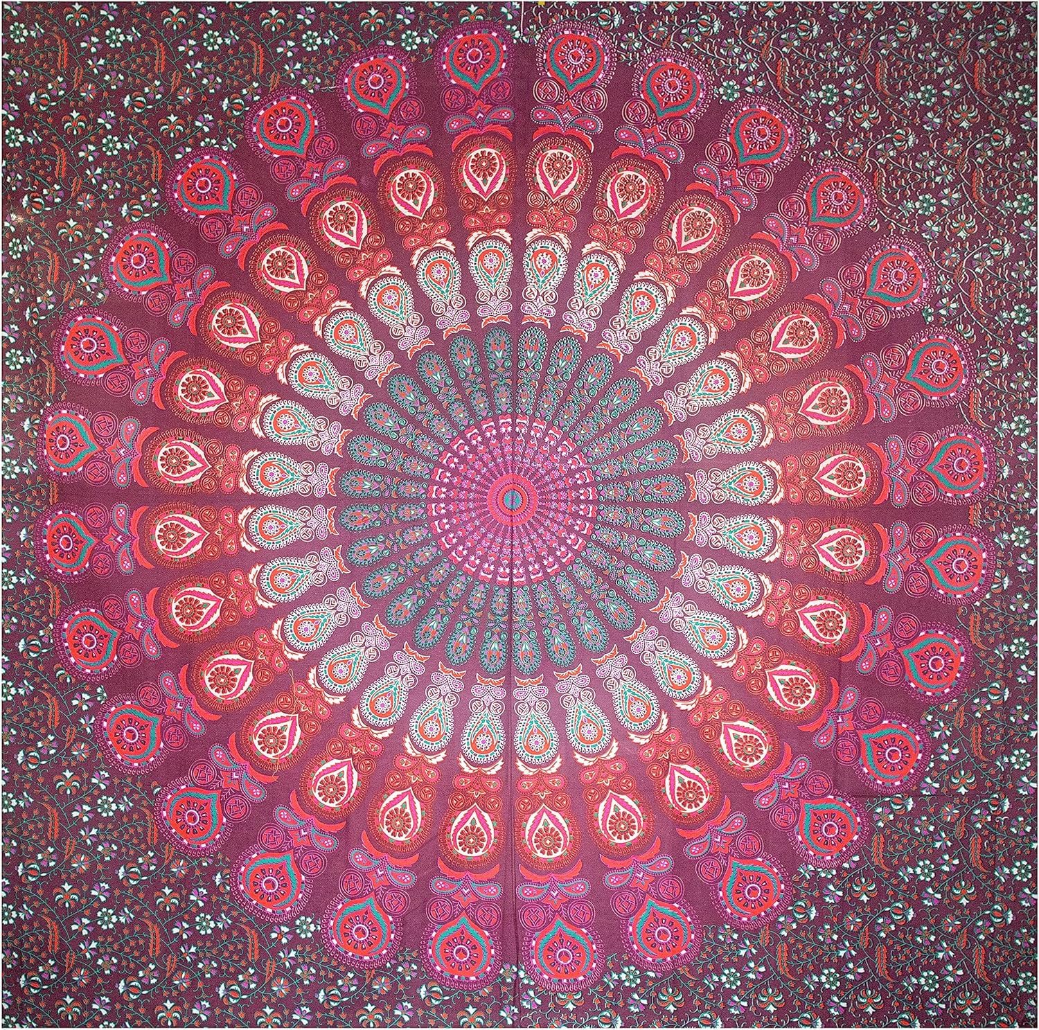 BRICOMIRAS Toalla de Playa Grande antiarena con diseños Mandala | Ideal como Manta, Pareo y Toalla Grande para la Playa o Piscina | Espaciosa y Repelente a la Arena (1x Colores Surtidos)