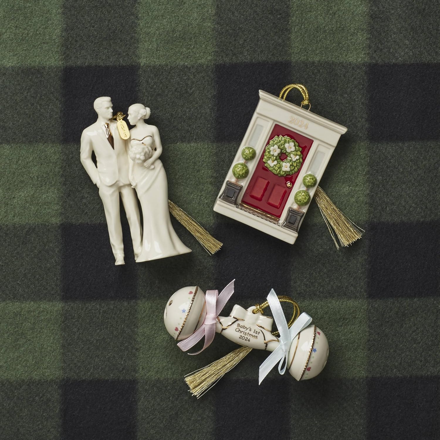 Lenox 895758 2024 Baby's 1st Christmas Tree Ornament Rattle - Image 4