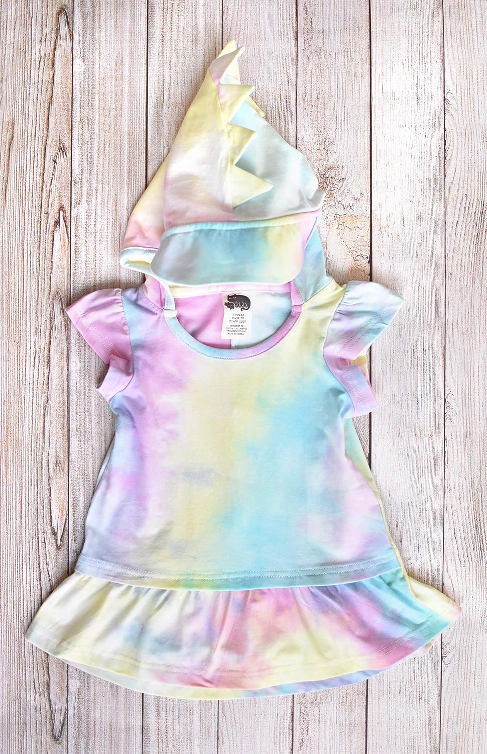 Girl's Dino Tank (5T, Tie Dye)