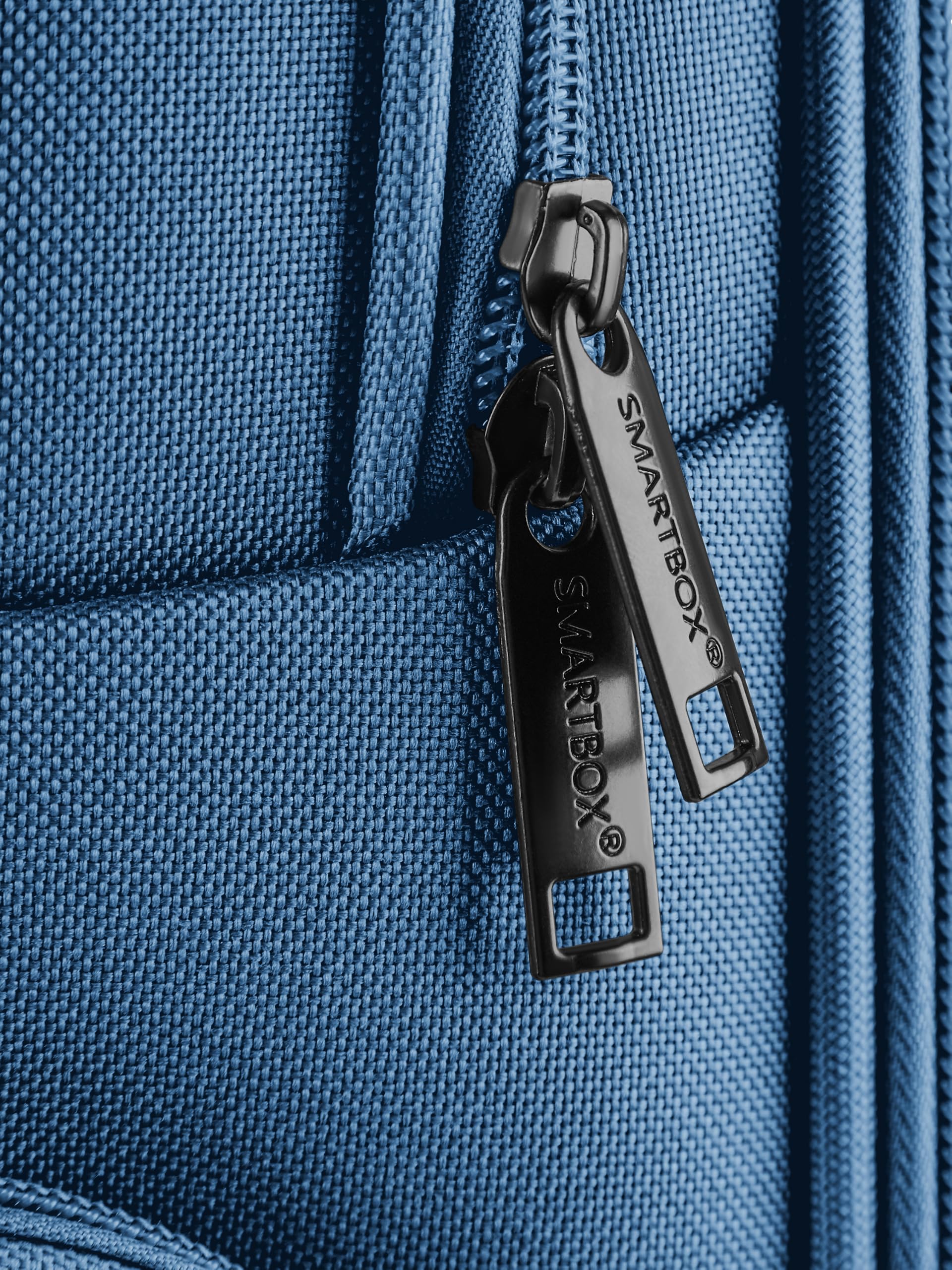 SMARTBOX Edycja 04 New3, Iced-Glacier Blue, 3-Set, Miękki wózek bagażowy z obrotowymi kółkami