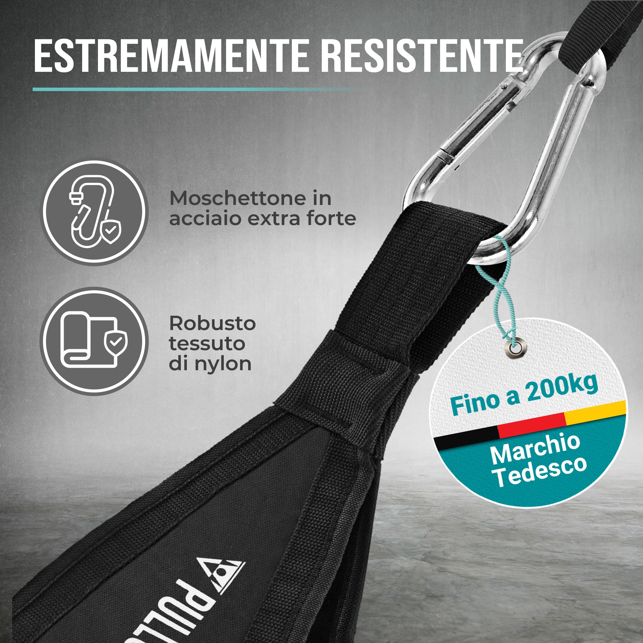 PULLUP & DIP Cinghie Addominali, Ab Straps Cinghia Addominale per Allenamento Addominali, Set di 2 Straps Addominali, Abdominal Slings per Barra Trazioni