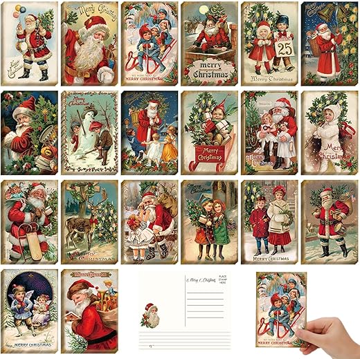80 Pcs Vintage Christmas Greeting Cards