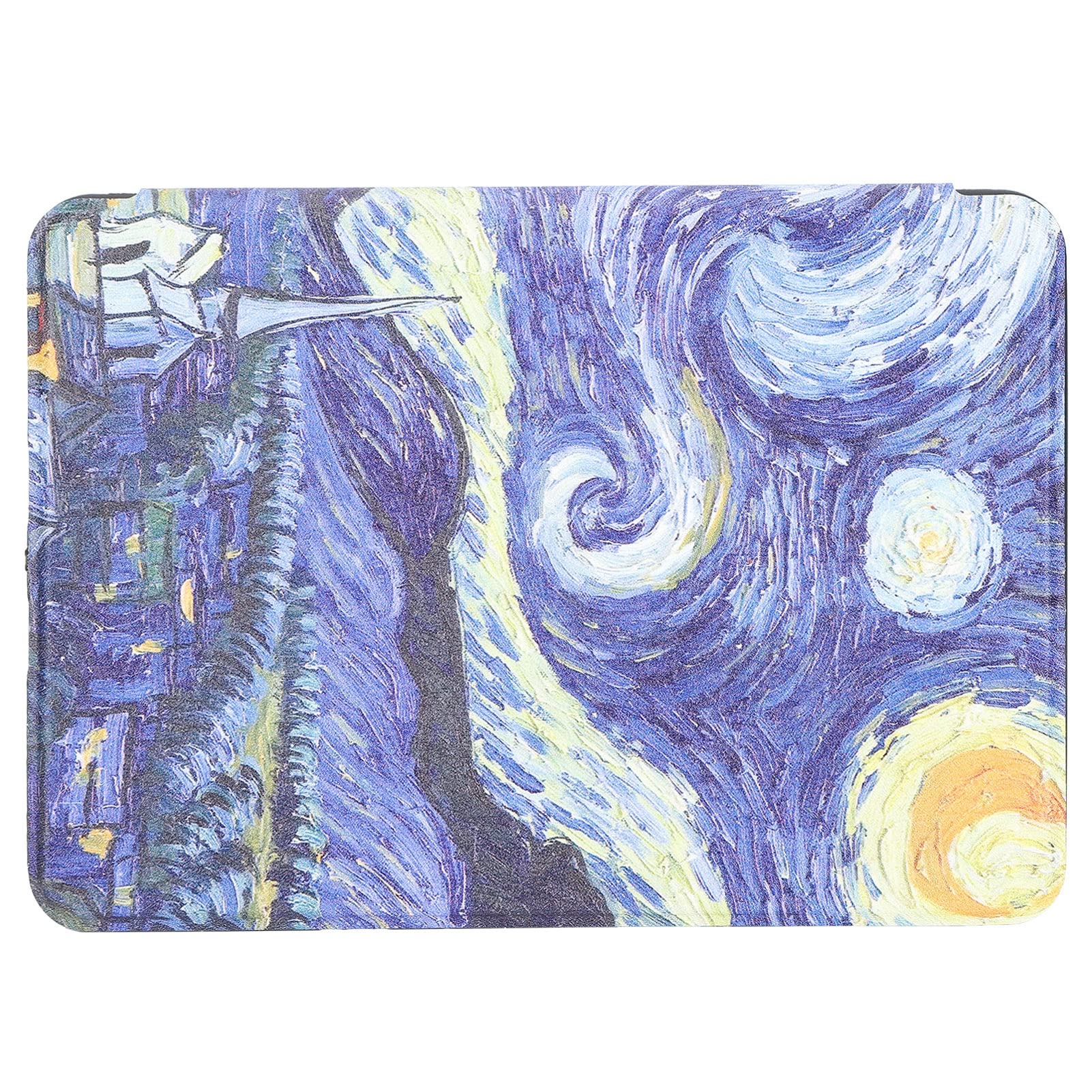 Custodie per lettori elettronici, custodia per lettori elettronici in microfibra pieghevole generosa, morbida e semplice, anti-cadute con interno smerigliato per Kindle(Cielo stellato di Van Gogh)