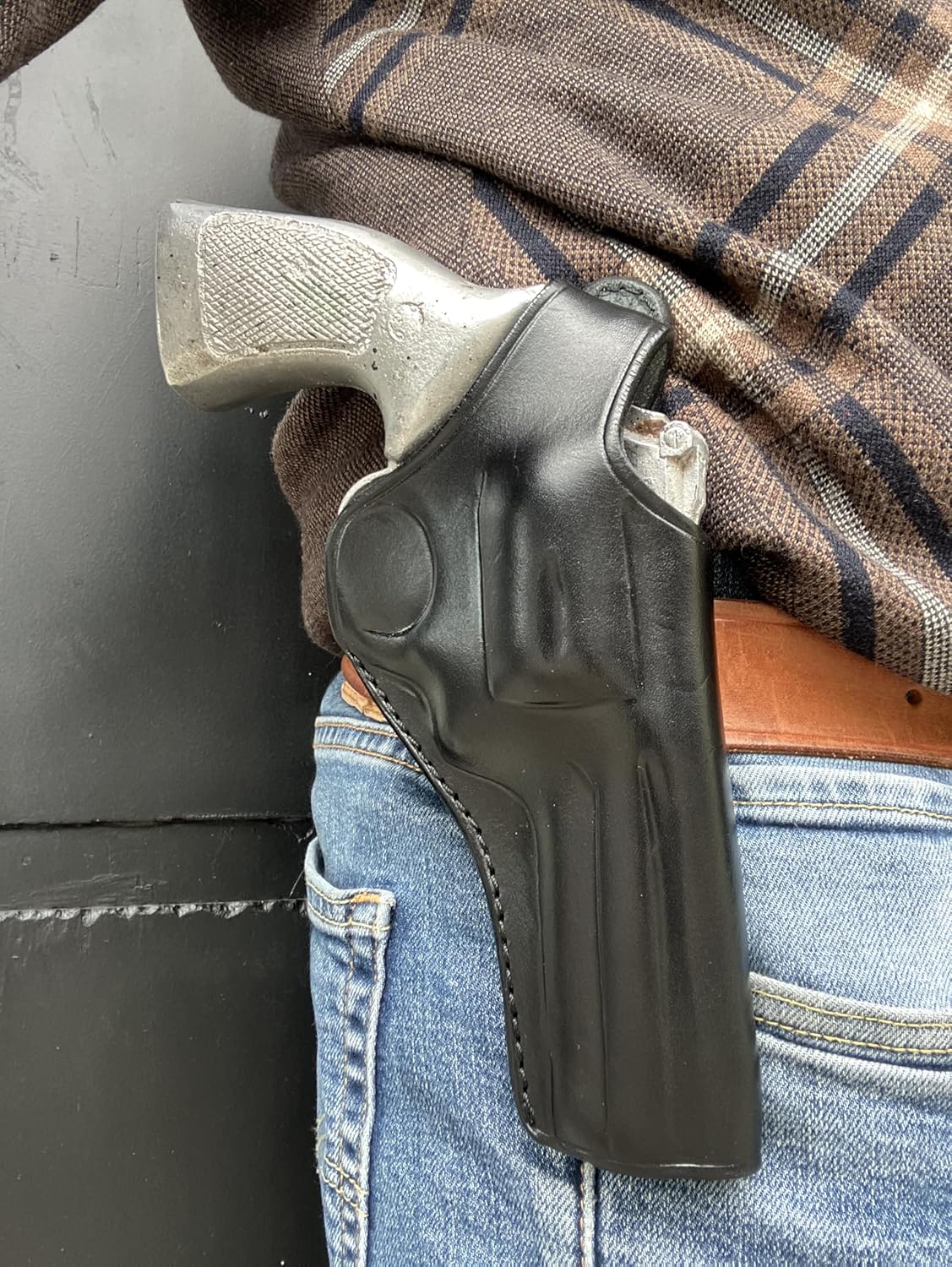 Leather Two Position Handcrafted Holster Cross Draw for Smith Wesson 357 Magnum 4 inch 686 586 66 19