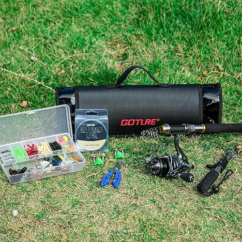 Miniatura 2 de Goture Fishing Rod and Reel Combos-Telescopic Fishing Pole Spinning Reel Lures Set with Carrier Bag,Telescopic Rod Kit for Starter Travel Saltwater