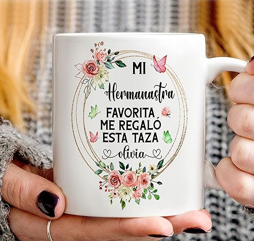 Miniatura 5 de PREZZY Mi Hija Favorita Me Regaló Esta Taza de café Personalizados en Español Feliz Día de la Madre Regalos para el Día de la Madre para mujeres,