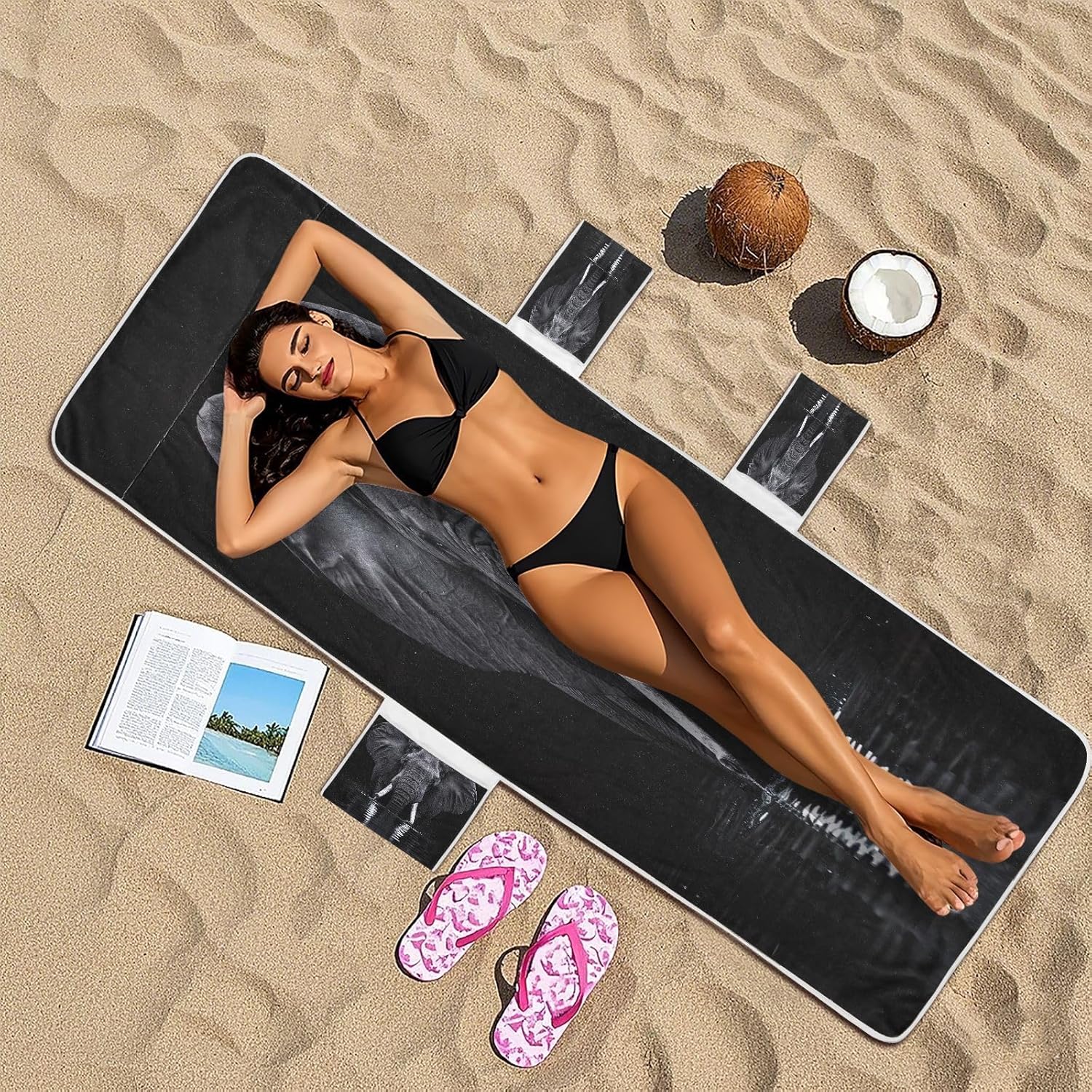 FRMG Elephant Patio Chaise Lounge Covers Beach Chair Cover Beach Chair towel lounge chair towel cover A0900236a