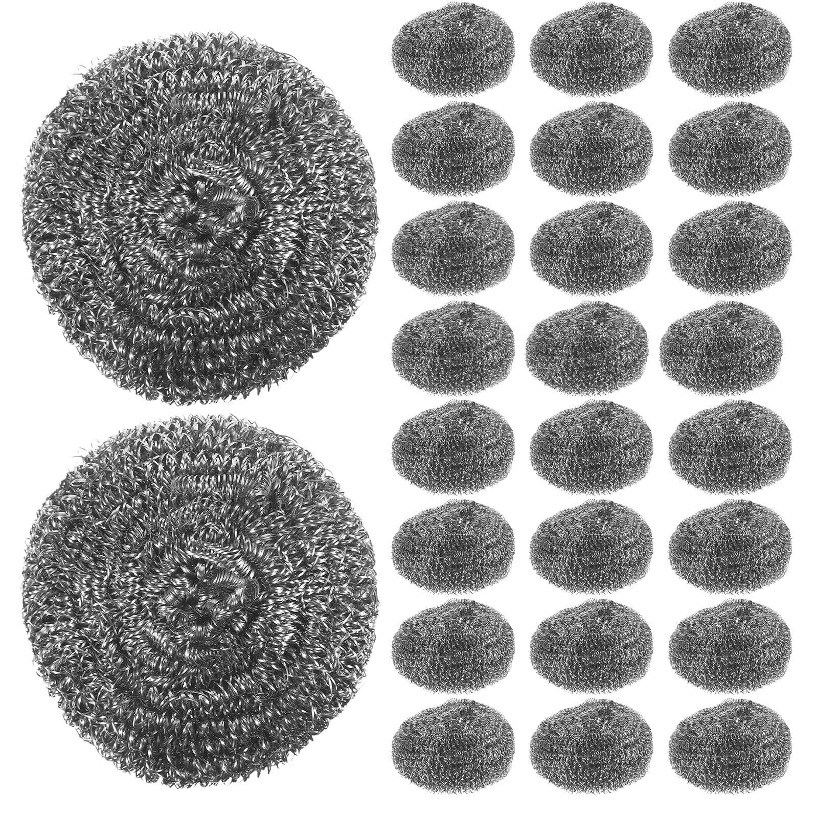Cabilock 40 Estropajos de Acero Inoxidable para Limpieza Intensiva de Ollas, Fregaderos y Superficies Trapos de Alambre Multiusos Resistentes Oxidación