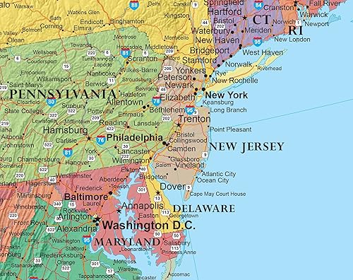 Miniatura 7 de Rand McNally set de mapas de Estados Unidos y planisferio para pared Laminado enrollado