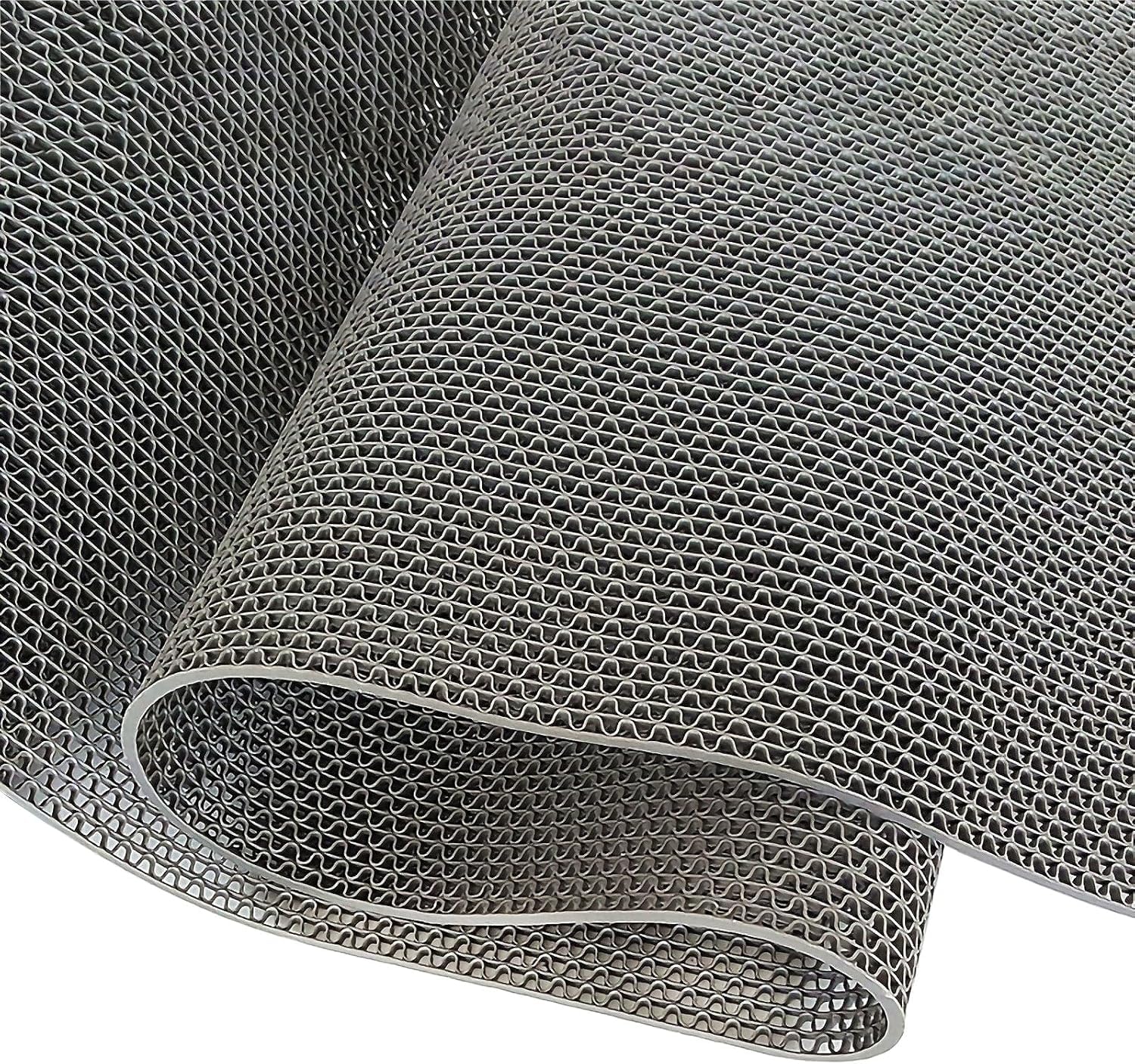 Hpthly Grey Drainage Non-Slip Mat Width 90Cm/120Cm Commercial Wet Area Floor Mat, Bathroom Hollow Door Mat 5Mm Thick, Can Be Cut,Gray-90Cmx500cm
