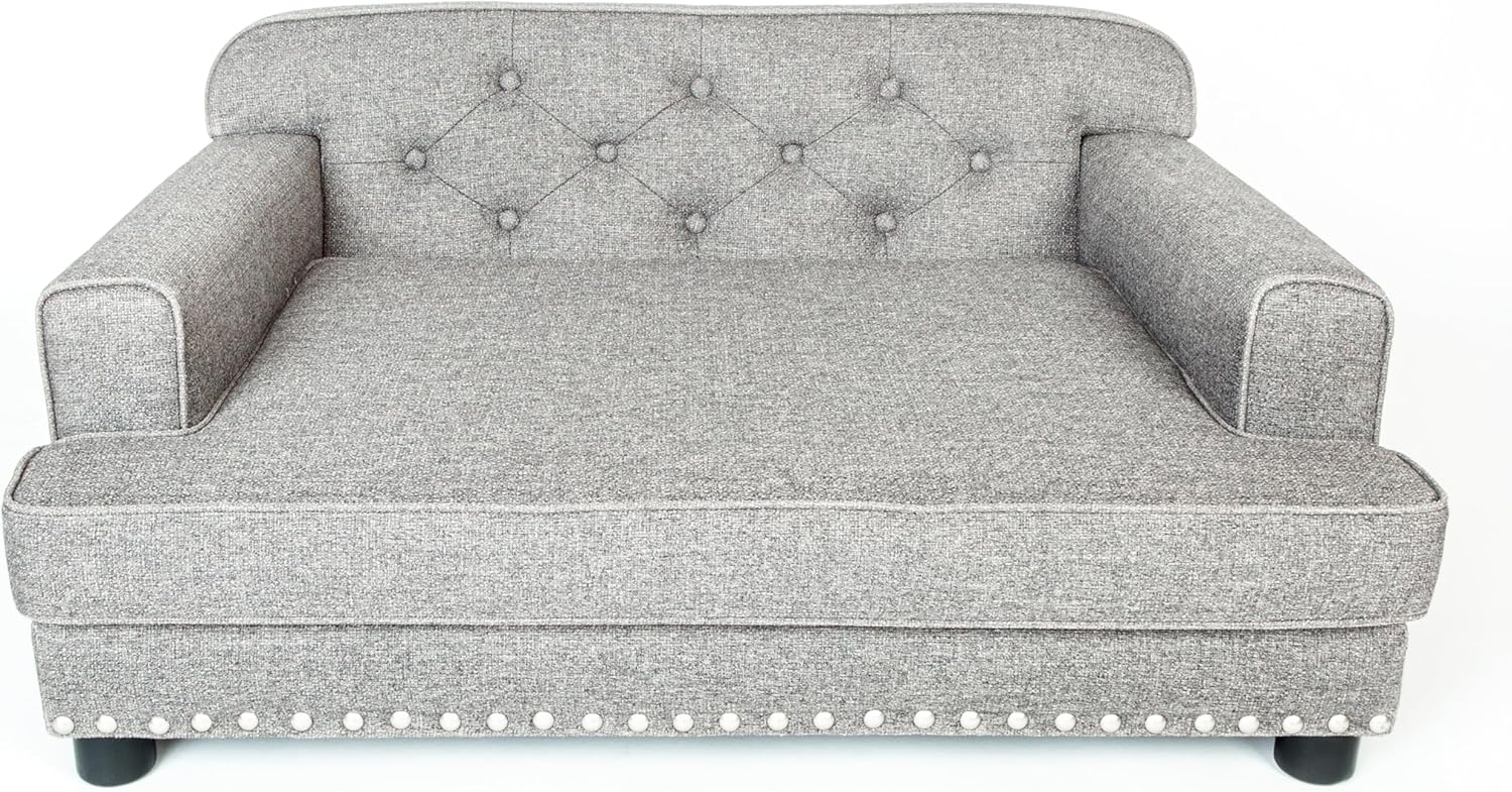 Design59 Premium Large Dog Sofa Bed, Holds 160 Lbs, 38 inch. Luxury Dog Bed with Removable Washable Performance Fabric Cushion for Comfort Sleep, Joint Support for Different Pet Sizes