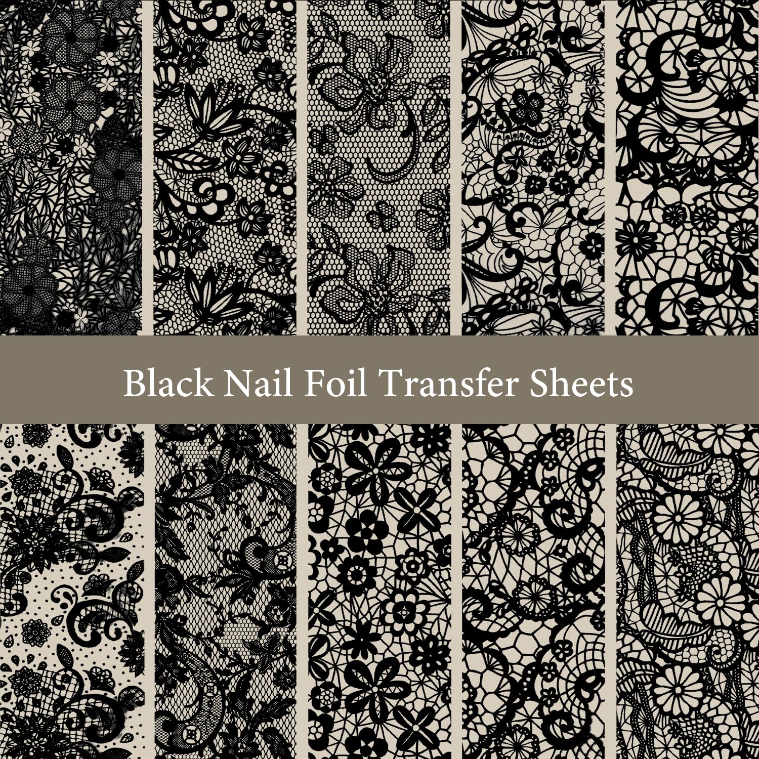 Lace Nail Foils - 20 Rolls for Salon & Home Use -7