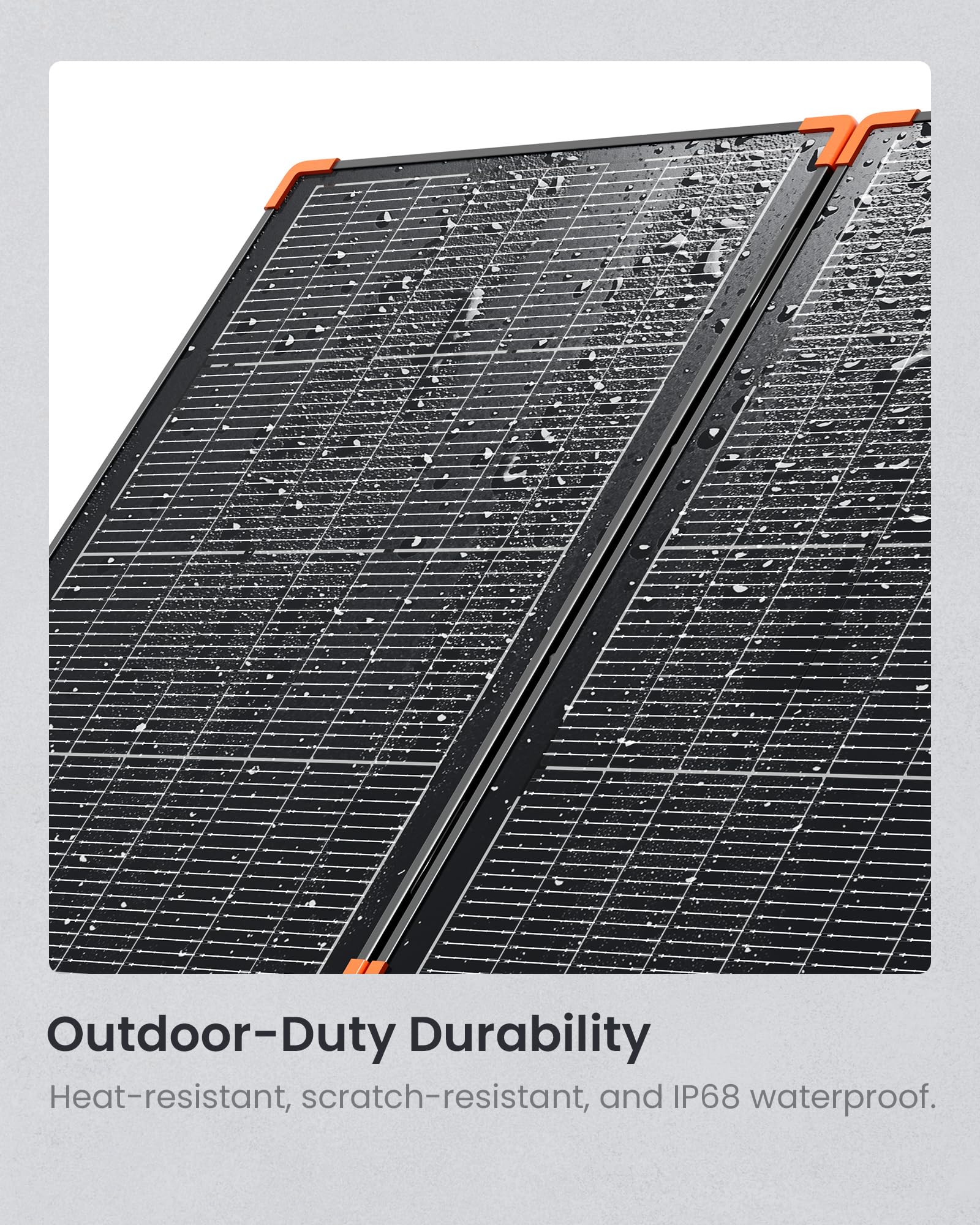ZOUPW Panel solar portátil bifacial de 230 W, tipo N 16BB 25% de eficiencia, cargador solar plegable con diodos de derivación para EcoFlow Delta/Bluetti/Anker C1000, IP68 impermeable para RV fuera de