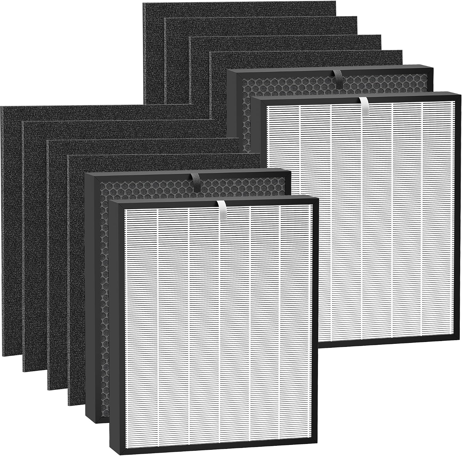(12 Pack) Replacement Filter Compatible with A-D3000 Air Puri-fier, Includes 2 High Performance Filters + 2 Carbon Replacement Filters + 8 Pre-filters