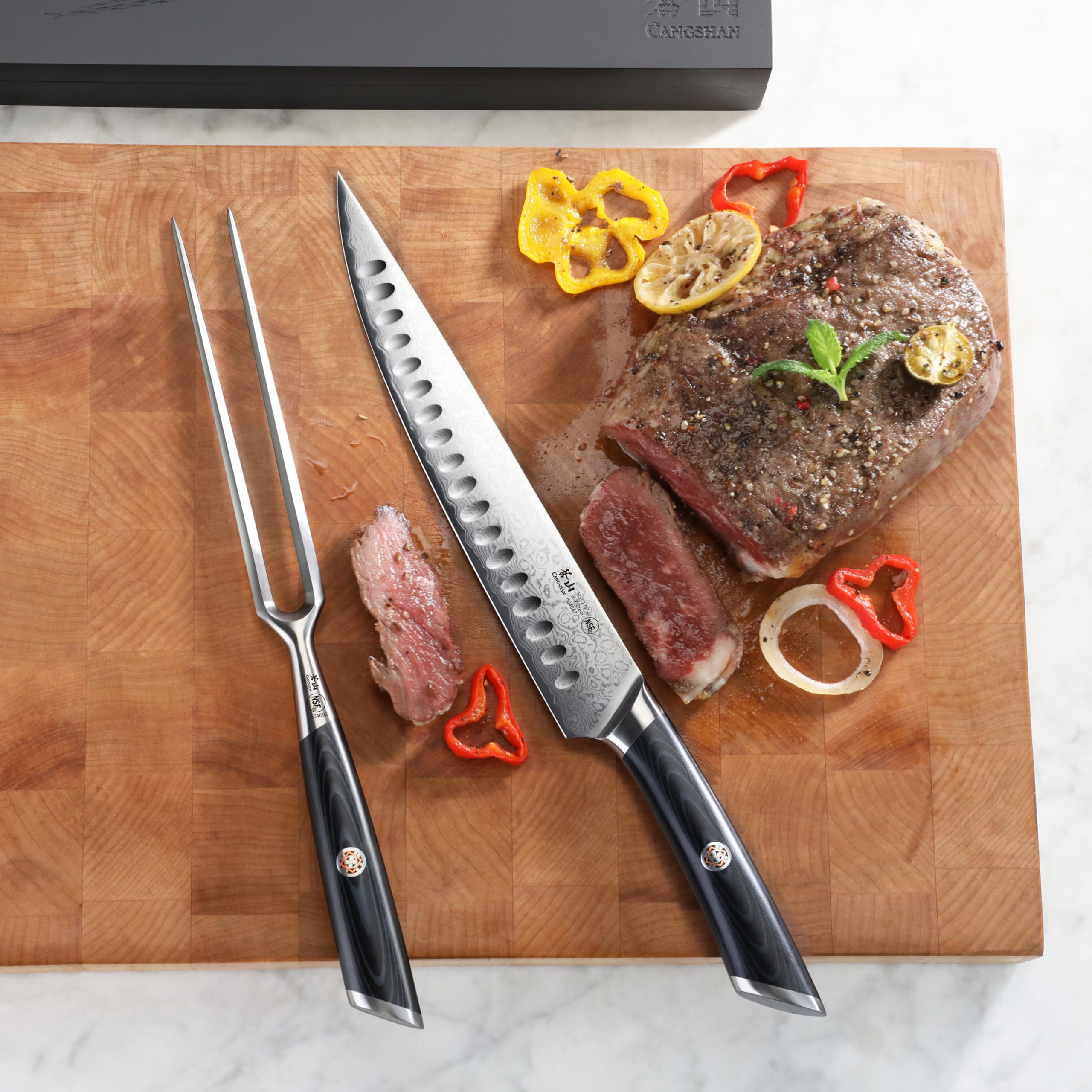 【☆シトラス★】【ブラックフライデー】クロード・カザル（2本セット） Amazon.com: Cangshan KURO Series 2-Piece Carving Set, High Carbon